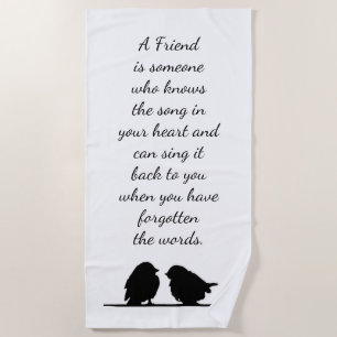 Serviette De Plage Citation de l'ami Chanson dans votre coeur et les