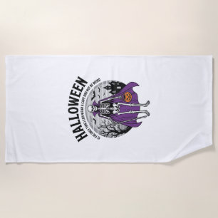 Serviette De Plage Citation drôle de cape d'Halloween de squelette de