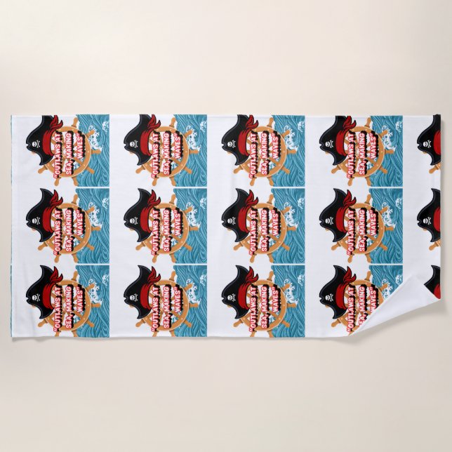 Serviette De Plage citation pirate (Devant)