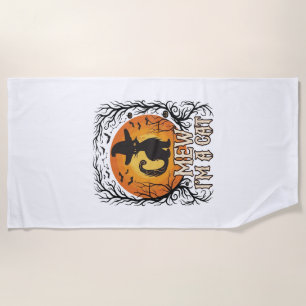 Serviette De Plage Citrouille d'Halloween ensorcelée silhouette de fa