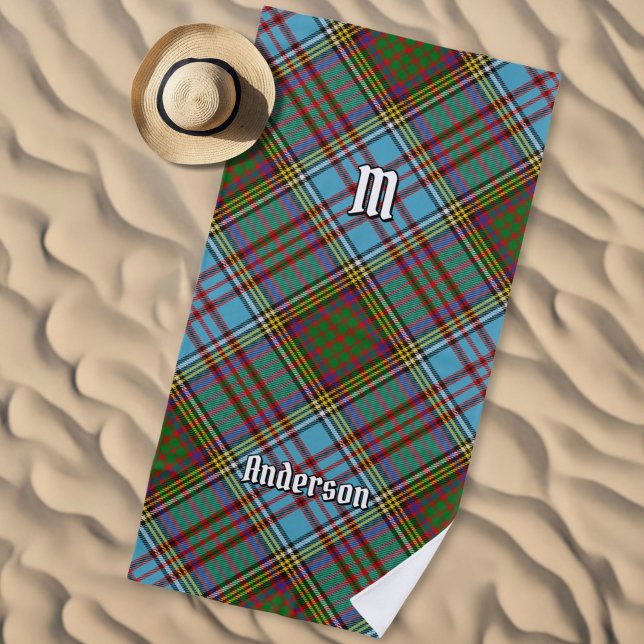 Serviette de plage Clan Anderson Tartan (Créateur téléchargé)