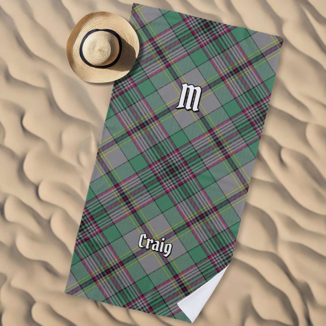 Serviette de plage Clan Craig Tartan (Créateur téléchargé)