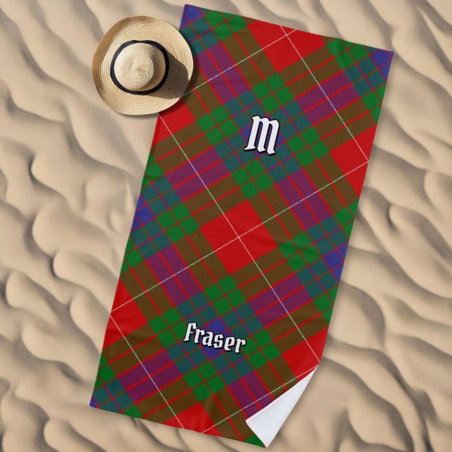 Serviette de plage Clan Fraser Tartan (Créateur téléchargé)