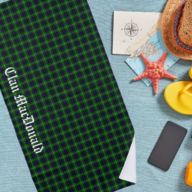 Serviette De Plage Clan MacDonald Tartan Plaid (Créateur téléchargé)