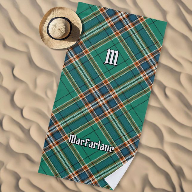 Serviette De Plage Clan MacFarlane Tartan de chasse antique (Créateur téléchargé)