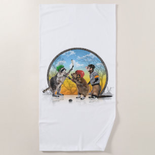 Serviette De Plage Classique des créatures de hockey
