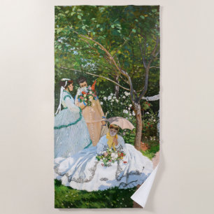 Serviette De Plage Claude Monet - Les femmes dans le jardin