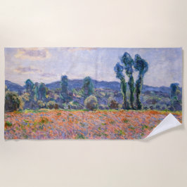 Serviette De Plage Claude Monet - Poppy Field 1890 (Giverny)