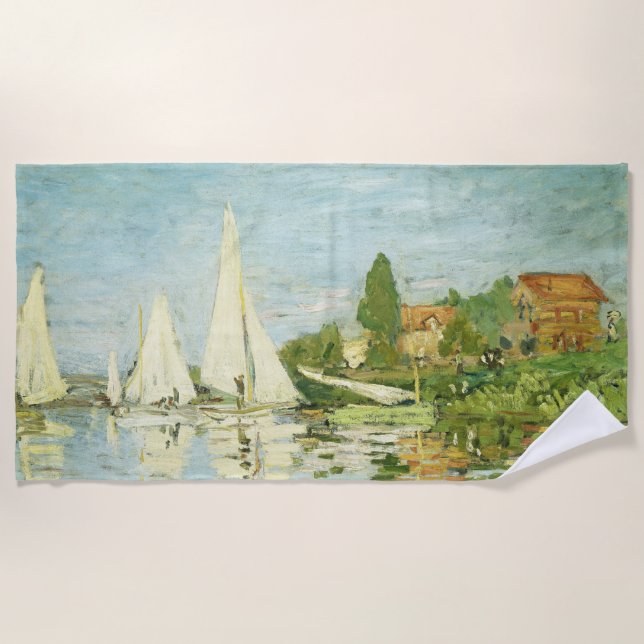 Serviette De Plage Claude Monet. Régates à Argenteuil (Devant)