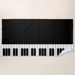 Serviette De Plage Clavier de piano noir et blanc