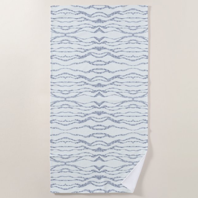 Serviette De Plage Cloudy Grey Zebra Eraser Scratch Art (Devant)