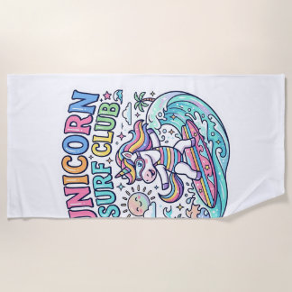 Serviette De Plage Club de surf Licorne