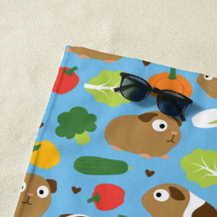 Serviette De Plage Cobayes et leur motif sans couture de festins