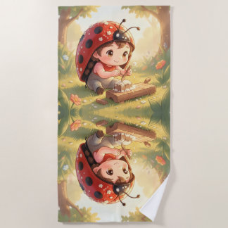 Serviette De Plage Coccinelle et le royaume de nectar caché
