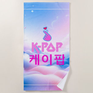 Serviette De Plage Coeur de doigt K-Pop : Montrez votre amour
