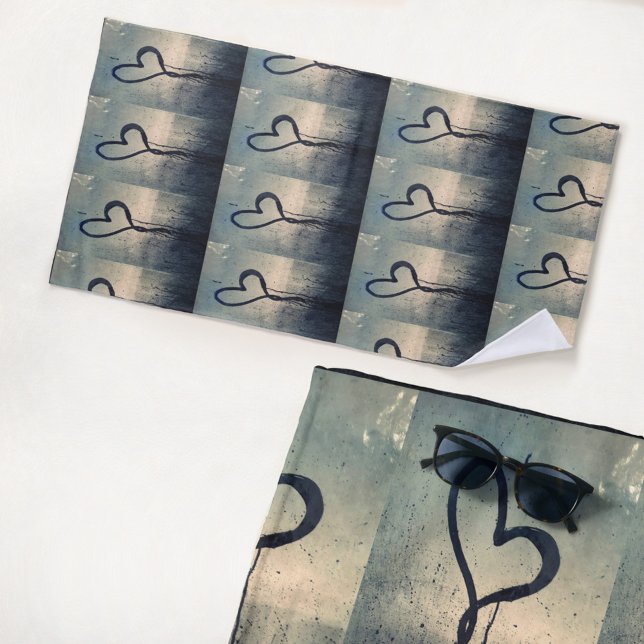 Serviette De Plage Coeurs vapeur (Créateur téléchargé)