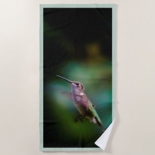 Serviette De Plage Colibri à gorge rubis - Photo originale