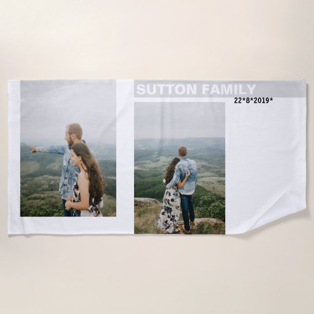 Serviette De Plage Collage de photos (Devant)