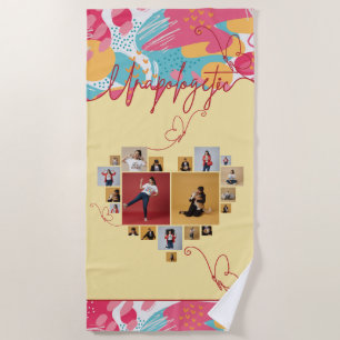 Serviette De Plage Collage photo féminin personnalisé sans concession