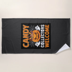 Serviette De Plage Collecteurs de bonbons Halloween Bienvenue Citroui