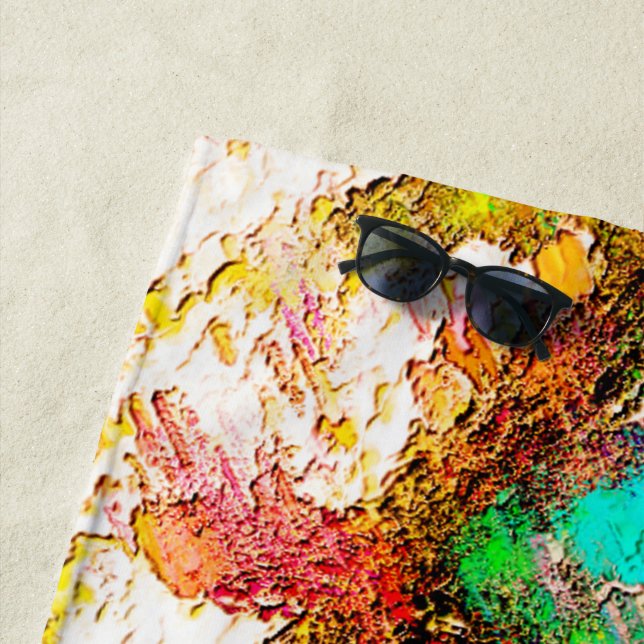 Serviette De Plage Coloré - Rustique et rugueux comme roughcast (En situation)