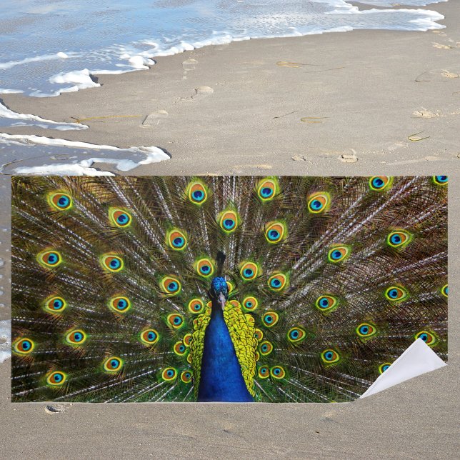 Serviette De Plage Colorful peacock (Créateur téléchargé)