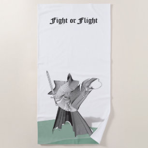 Serviette De Plage Combat ou vol de guerrier numérique