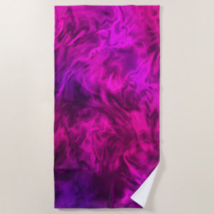 Serviette De Plage Conception Abstraite rose et violette