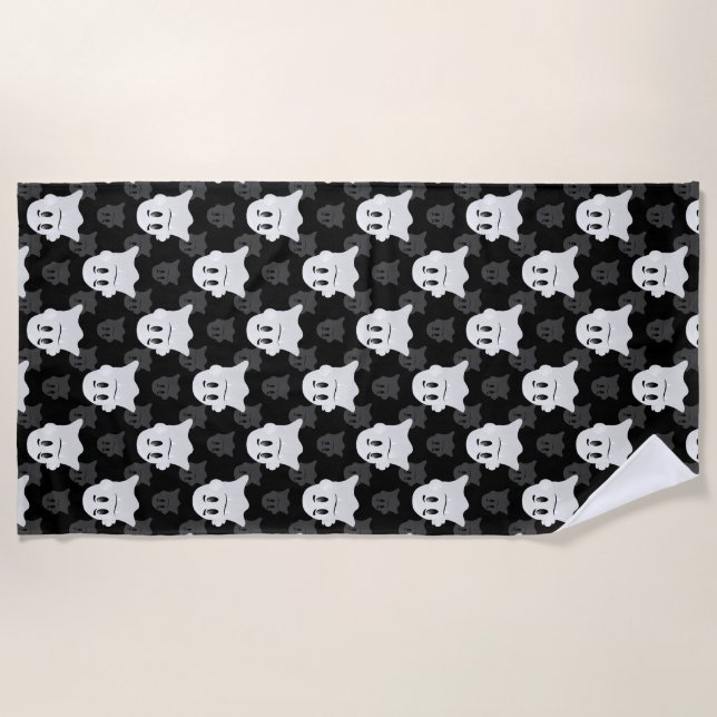 Serviette De Plage Conception de blob Ghost (Devant)