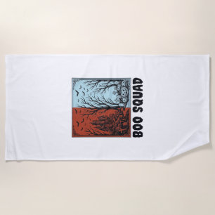 Serviette De Plage Conception de chemise de citrouille Halloween vint