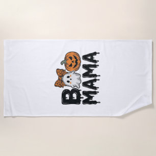 Serviette De Plage Conception de chemise de maman fantôme Halloween c