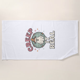 Serviette De Plage Conception de chemise Halloween Disco Fantôme Cree