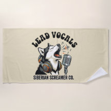 Conception de chien drôle vocal principal Husky 