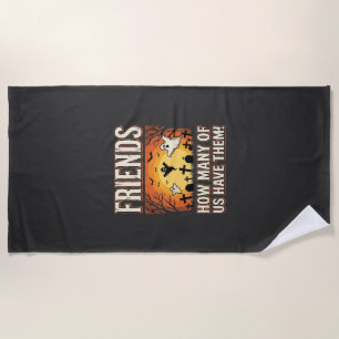 Serviette De Plage Conception de cimetière de fantômes Halloween Frie