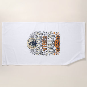 Serviette De Plage Conception de citrouille fantôme Halloween Vibes S
