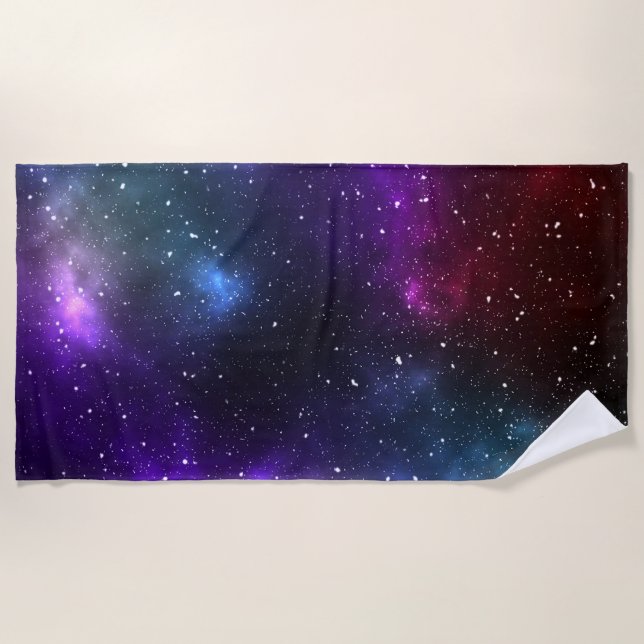 Serviette De Plage Conception de constellations de l'espace cosmique  (Devant)