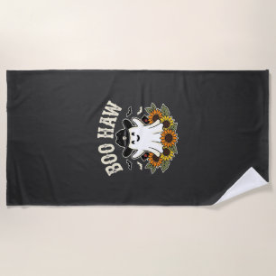 Serviette De Plage Conception de fantôme Halloween Western Boo Haw