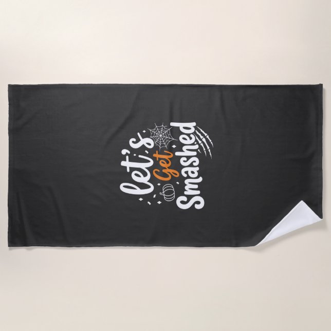 Serviette De Plage Conception de fête Halloween dévastée (Devant)