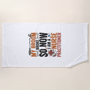 Serviette De Plage Conception de Halloween sorcière drôle d'infirmièr