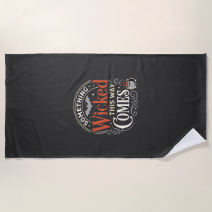 Serviette De Plage Conception de Halloween Wicked This Way Comes_1