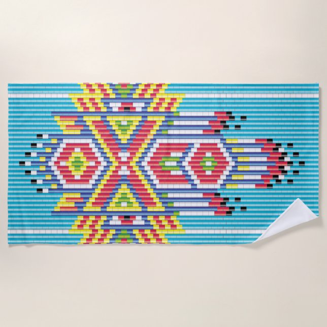 Serviette De Plage Conception de perles navajo (Devant)