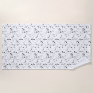 Serviette De Plage conception de point Quarante et un