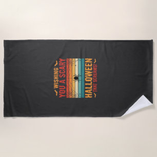 Serviette De Plage Conception de toile d'araignée d'Halloween effraya