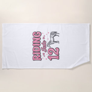Serviette De Plage Conception de vecteur de 12 ans de fête d'annivers