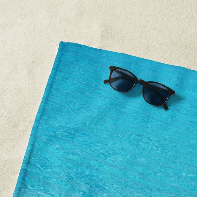 Serviette De Plage Conception d'eau / Océan Bleu  (En situation)