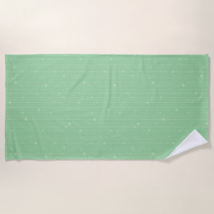 Serviette De Plage Conception écologique de la ligne minimale verte