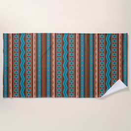 Serviette De Plage Conception géométrique de style sud-ouest de Camer