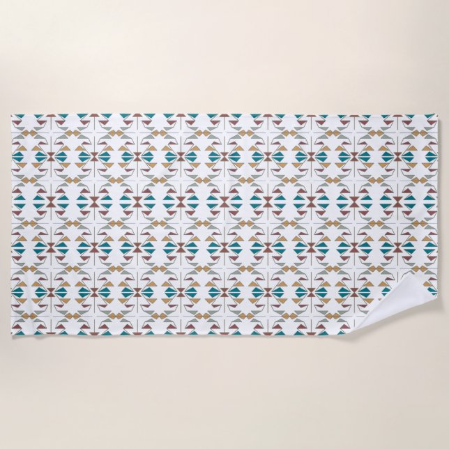 Serviette De Plage Conception Motif du triangle oblique du sud-ouest (Devant)