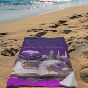 Serviette De Plage Conception mystique du cristal violet et du Tarot