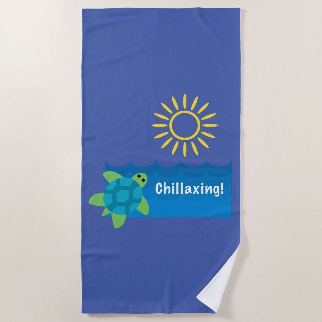Serviette De Plage Conception pour le refroidissement des tortues - S (Devant)